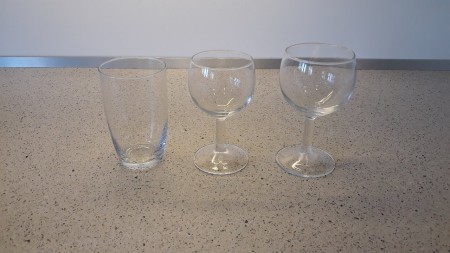 Øl (vand) glas/hvidvin/rødvin 50 stk a hver (mulighed for 80 stk)